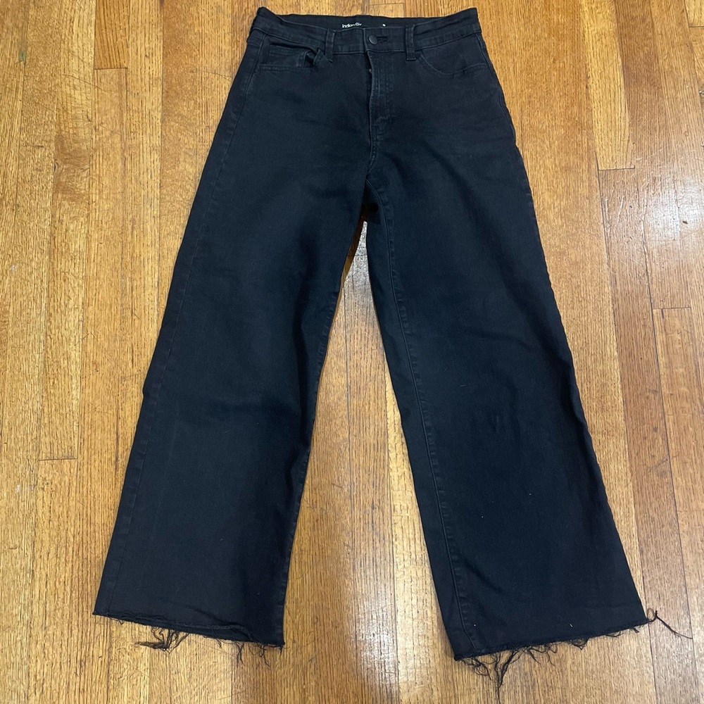 Indigo six Black Flare Wide-Leg Jeans